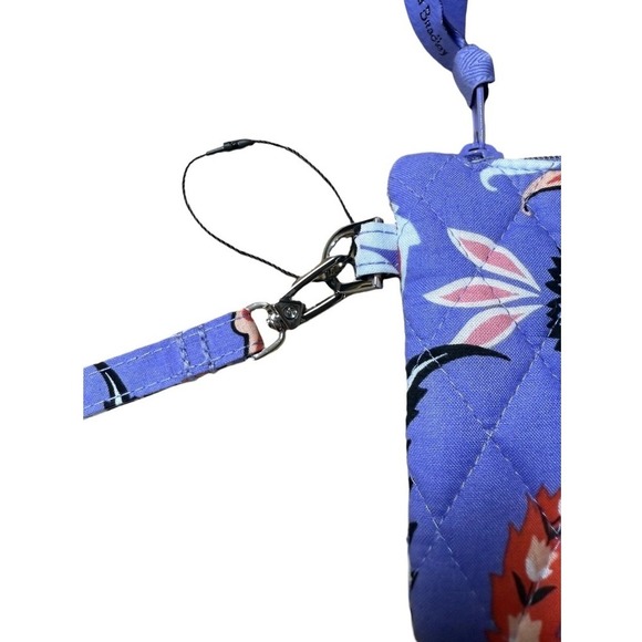 Vera Bradley RFID Tech Wristlet Mural Garden Purple Wallet - Picture 3 of 6